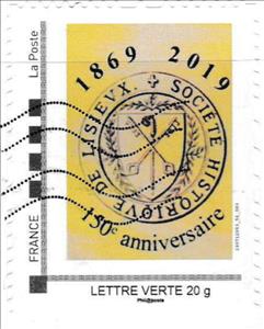 Stamp, 150 Anniversary Histoire Lisieux Societe 1869-2019, France,  , Anniversaries and Jubilees, Coats of Arms