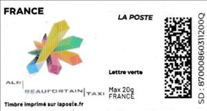 Stamp, Alp Beaufortain Taxi, France,  , Logos, Taxis