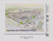 Stamp, Imprimerie de timbres de la Poste 24 Boulazac. Le Carree d'I, France,  , Printing presses