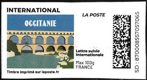 Stamp, Occitanie. Redesign without laposte logo, France,  , Aqueducts, Bridges