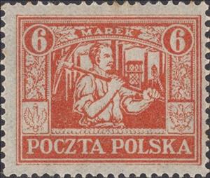 Stamp, Miner in Silesia, Poland,  