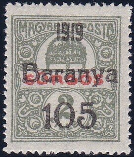 Black overprint: '1919 Baranya'