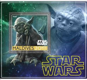 Souvenir Sheet, Film Star Wars, Maldives,  , film, Star Wars