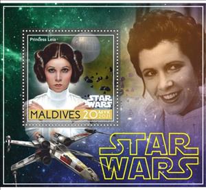 Souvenir Sheet, Film Star Wars, Maldives,  , film, Star Wars