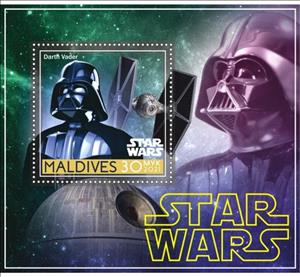 Souvenir Sheet, Film Star Wars, Maldives,  , film, Star Wars