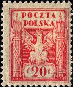 Stamp, Eagle, Poland,  