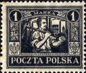 Stamp, Miner in Silesia, Poland,  
