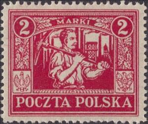 Stamp, Miner in Silesia, Poland,  
