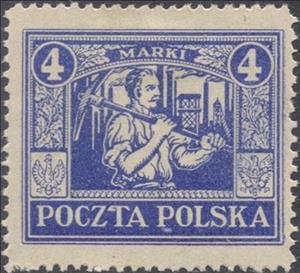 Stamp, Miner in Silesia, Poland,  