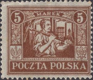 Stamp, Miner in Silesia, Poland,  