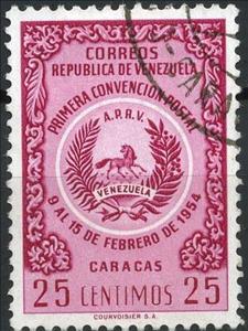 Stamp, First post convention held in Caracas, Venezuela,  