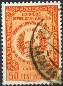 Stamp, First post convention held in Caracas, Venezuela,  