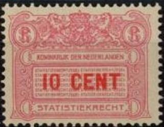 Stamp, 1917 Statistics law, Netherlands,  , Coats of Arms
