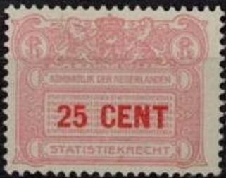 Stamp, 1917 Statistics law, Netherlands,  , Coats of Arms
