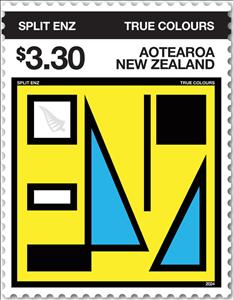 Stamp, Design Based on Album Cover for True Colors by Split Enz, New Zealand,  , Musicians