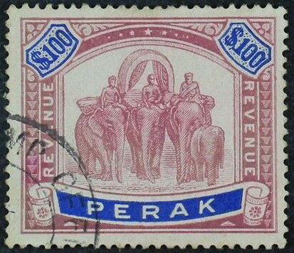 Asian Elephant (Elephas maximus) with Howdah