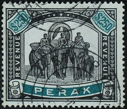 Asian Elephant (Elephas maximus) with Howdah