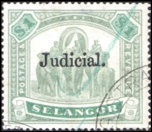 Stamp, Asian Elephant (Elephas maximus) with Howdah, Selangor,  , Animals (Fauna), Elephants, Mammals