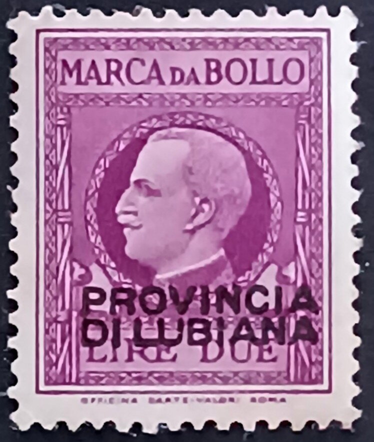 King Victor Emmanuel III overprinted PROVINCIA DI LUBIANA