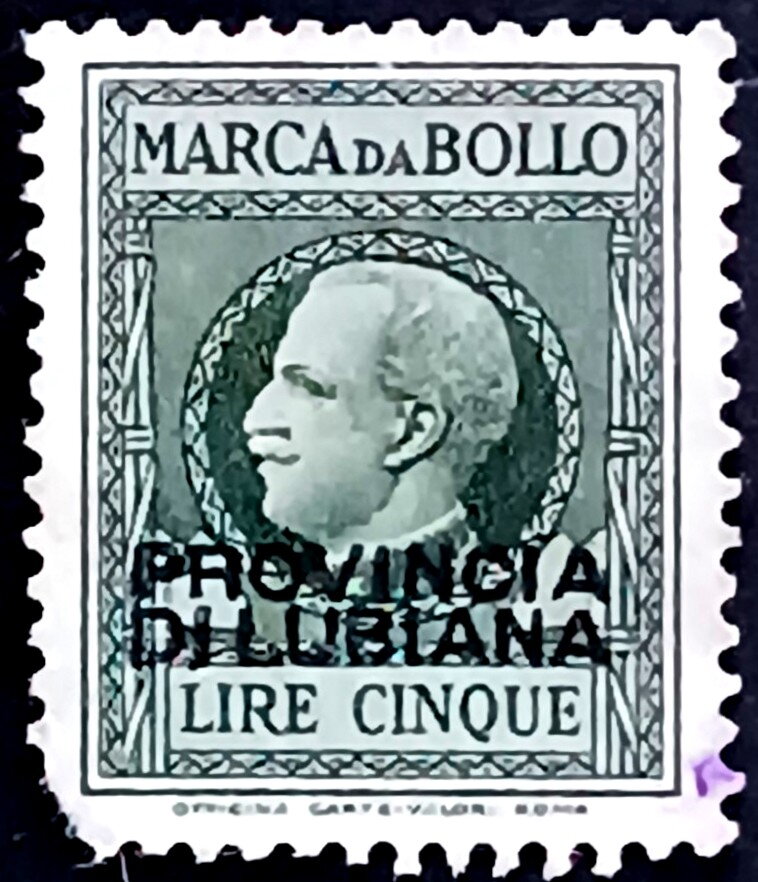 King Victor Emmanuel III overprinted PROVINCIA DI LUBIANA