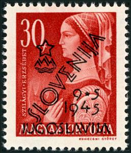 Stamp, Erzsébet Szilágyi, overprinted, Slovenia, Yugoslavia Liberation Issue,  , Generals, Women