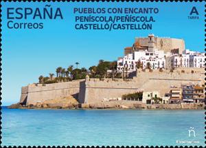 Stamp, View of Peñíscola, Spain,  , Townscapes / City Views