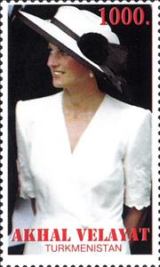 Stamp, Princess Diana, Turkmenistan,  , Famous People, Princesses