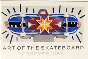 Stamp, Art of the Skateboard - Blue w/ Yellow Native Star, United States of America,  , Skateboard