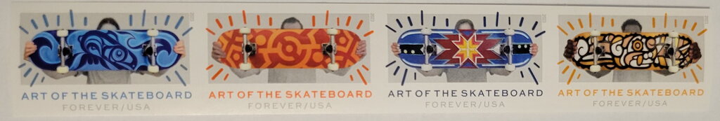 Art of the Skateboard Se-tenant Strip of 4