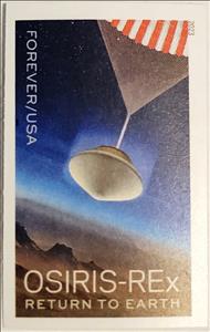 Stamp, Osiris-REx Mission Return To Earth, United States of America,  , Outer Space, Space Traveling, Космический корабли