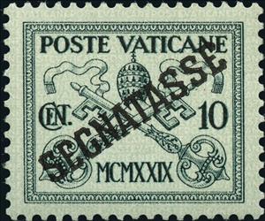 Stamp, Papal Coat of Arms overprinted, Vatican City,  , Coats of Arms