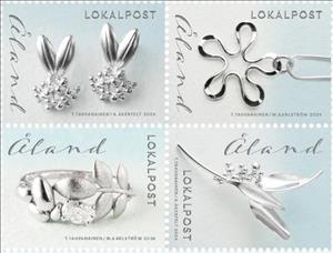 Se-tenant, Jewellery art, Åland Islands,  , Jewelery, Silver Objects