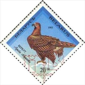 Stamp, Golden Eagle (Aquila chrysaetos) - Surcharge and Overprint, Belarus,  , Animals (Fauna), Birds, Birds of Prey, Eagles