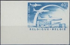 Stamp, Airbridge Congo, Belgium,  , Aircraft, Airports, Aviation
