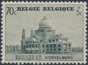 Stamp, Basilica of Koekelberg (Brussels), Belgium,  , Buildings, Churches - Cathedrals - Basilicas - Chapels