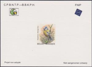 Souvenir Sheet, Eurasian Blue Tit (Cyanistes caeruleus), Belgium,  , Birds