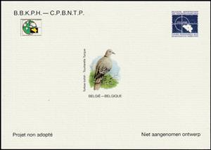 Souvenir Sheet, Eurasian Collared Dove-Turkish Dove (Streptopelia decaocto), Belgium,  , Birds, Pigeons