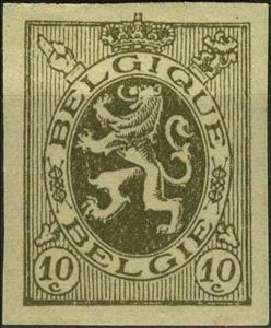 Stamp, Heraldic Lion, Belgium,  , Coats of Arms, Heraldic Animals, Лев