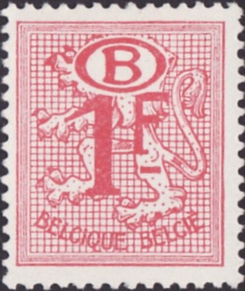 Number on Heraldic Lion with B in oval