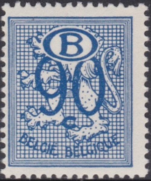 Number on Heraldic Lion with B in oval