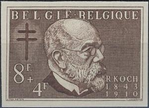 Stamp, Robert Koch (1843-1810) - German, Belgium,  , Famous People, Healthcare, Scientists, Tuberculosis / TBC