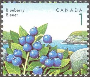 Stamp, Blueberry, Canada,  , Fruits and Berries, Plants (Flora)