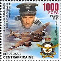 Stamp, Bristol Beaufort, Joe Hewitt, Royal Australian Air Force, Central African Republic,  , Air Forces, Aircraft, Pilots, Second World War