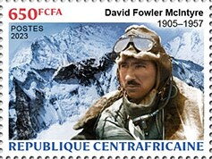 Stamp, David Fowler McIntyre 1905–1957, Central African Republic,  , Aircraft, Mountains, Pilots