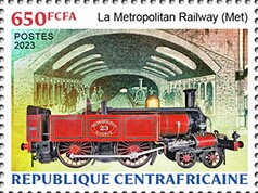 Stamp, Metropolitan Railway, Central African Republic,  , Locomotives