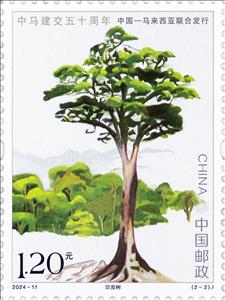 Stamp, Merbau (Intsia bijuga), China, People's Republic,  , Diplomacy, Joint Issues, Trees