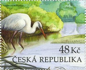 Stamp, Heron, Czech Republic,  , Butterflies and Moths, Herons, Parks