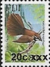Kadavu Fantail (Rhipidura personata) Surcharged