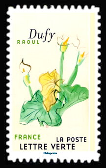 Stamp, Floral Art of Raoul Dufy, France,  , Art, Flowers