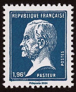Stamp, Louis Pasteur Issue of 1924, Centenary, France,  , Chemists, Famous People, Scientists